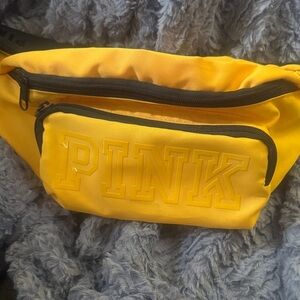 PINK Victoria's Secret Yellow Logo Crossbody Fanny Pack